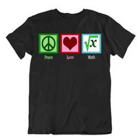 Peace Love Math T-Shirt Unique Unisex Tee Premium Shirt Special Idea Gift S