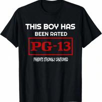 PG-13 Rating Funny S 13th Birthday Movie Lover Teen Bday T-Shirt,Comfortable Pure Cotton S įvairiaspalvis
