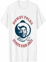 Howdy Folks State Fair Texas Cowboy 2021 T-Shirt S įvairiaspalvis