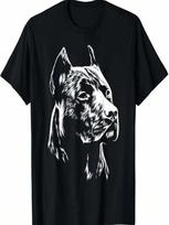 White Portrait _ American Pitbull Terrier T-Shirt S įvairiaspalvis