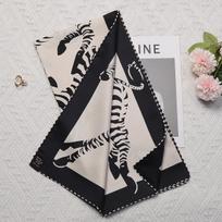 Zebra frozen frame! High-grade mulberry silk silk scarf women's spring and autumn silk twill silk 90 square scarf scarf shawl 88*88cm