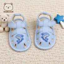 Cute Cartoon Baby Summer Walker Sandals - Soft Sole, Non-Slip, Breathable Infant Shoes for Boys and Girls 21 mėlyna