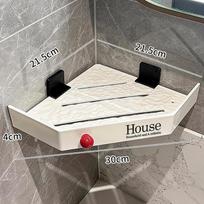Toilet rack No punching Wall-mounted toilet Wall tripod Bathroom toiletries Drain storage rack Single layer without pole