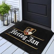 Royal Beer Theme Rectangular Area Rug, Vintage Crown Character Floor Mat, Non-Slip Washable Carpet for Bar & Man Cave Decor 40x60cm