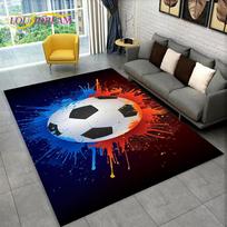 3D futbolo aikštės animacinių filmukų kilimėlis, svetainės, miegamojo, sofos, žaidimų kambario kilimėlio dekoras, neslystantis vaikų grindų kilimėlis 40x60cm(15x23in)