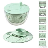 Multifunctional vegetable salad dehydrator vegetable cutter household fruit water dumper cucumber potato shredding slices dryer