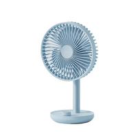 Desktop Fan with Oscillation, Portable USB Rechargeable Air Circulator, Outdoor Large Airflow, Small Electric Fan, Blue mėlyna