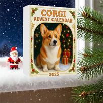 Coigi Advent Calendar 2025, 24 Days Countdown With Cute Corgi Mini Ornaments, Dog-Themed Christmas Decoration Set For Home DéCor Multicolor