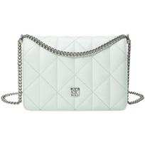 Calvin Klein Elegant and fashionable commuting rhombus chain, synthetic material, crossbody bag, women's cardamom green ruda