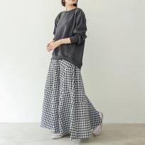 Lotte Karštos Vasaros Japoniškos Elastingos Laisvos Langeliu Susiūtos Didelio Kliošo Ilgos Pusiau Kūno Sijonai Moterims M mėlyna