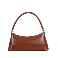 Hong Kong Style Retro French Stick Bag Underarm Bag Women's Fashionable Temperament French Shoulder Bag šviesiai ruda spalva