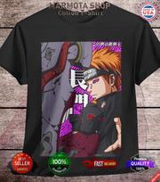 Pain Shirt Naruto Shippuden Akatsuki Nagato Anime Unisex Tee T-Shirt All Size 3XL