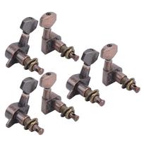 6Pcs Guitar Locking Tuners Tuning Pegs for Full Enclosed Electric Guitars AccessoriesAntique Copper