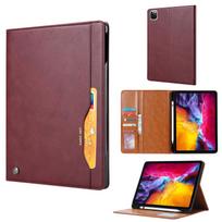 Verslo odinė piniginė, atverčiama planšetinio kompiuterio apsauga, skirta iPad Pro 13 colių, Air 13, su stoveliu, rašiklio laikikliu, knygos tipo dėklas, odos pojūtis, kortelių laikiklis, krepšys iPad Air (M3) 13inch ruda