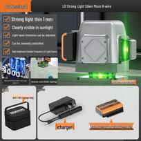 Green Light Mini 12-Line High-Precision Laser Level with Infrared Auto-Leveling and Adjustable Lifting Bracket