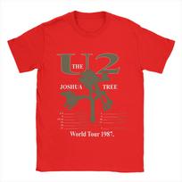 Vyriški marškinėliai U2 Roko grupė Gyvai The Joshua Tree Juokingi 100% medvilnės marškinėliai trumpomis rankovėmis Marškinėliai su apvalia apykakle Viršutiniai drabužiai Spausdinimas S