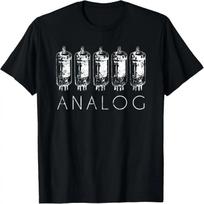 ANALOG Vacuum Tube T-Shirt for Radio and Amp Collectors T-Shirt S juoda