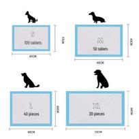 Sustiprinti vienkartiniai augintinių šlapimo kilimėliai šunims ir katėms - Namų reikmenys Trial S 33x45cm 20 pcs blue