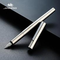 Jinhao 35 Fountain Pen Luxury Elegant EF/F Nib All-Steel/Matte Calligraphy Writing Ink Pens Stationery Office School Supplies (as the picture,EF)