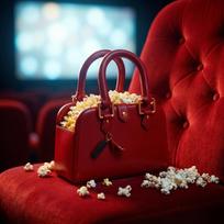 Popcorn Bucket Shaped Handbag with Structured Design and Dual Handles for Everyday Use and Special Occasions one size raudona