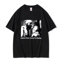 Aphex Twin Come To Daddy Graphic T Shirts Unisex Women Vintage summer new Streetwear Male Fashion Casual Soft pure Cotton Tshirt 2XL