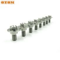 OTOM M6 Stainless Steel Hex Socket Screws Pan Head Bolts For KAWASAKI KX125 KX250F KLX450R KX500 Fuel Tank Fender Fair Fasteners