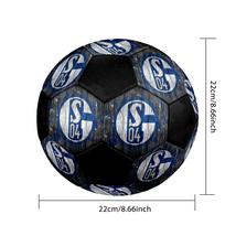 DYDIS 5 FC Schalke 04 Futbolo kamuolys Spalvingas Visoms Amžiaus Grupėms Mašininiu Siuvimu PVC Paruoštas Varžyboms Patvarus Aukšto Atšokimo
