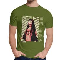100 Cotton Demon Slayer Nezuko Kimetsu No Yaiba Anime T Shirt Man Fashion Amazing O Neck 3XL