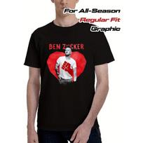 Men'S Ben Zucker Graphic T-Shirt | Red Heart Graphic with Bold Text, Casual Crew Neck, Regular Fit, Comfortable All-Season Choice, Long Sleeve S juoda