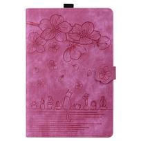 For IPad 10th 9th Generation Case Emboss Flower Wallet Tablet for IPad 10.2 9.7 Case for IPad 10 9 8 7 6 Th Gen Mini 6 7 Air 2 1 For iPad 9.7 2017 rožinė raudona spalva