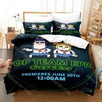 3D Print Pop Team Epic Poputepipikku Bedding Set Boys Girls Twin Queen Size Duvet Cover Pillowcase Bed Kids Adult 140x200cm