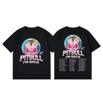 Summer Fashion Trendy Tee Pitbull Mr.worldwide I'm Back Tour 2026 Graphic T Shirts Fashion Hip Hop Short Sleeve T-shirts 4XL