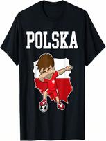 Polska Soccer Poland Polish Dabbing Football T-Shirt S įvairiaspalvis