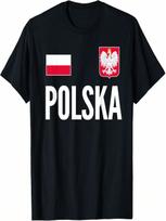 Poland Soccer Jersey Football Fan Support Polska T-Shirt S įvairiaspalvis