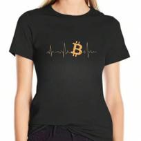 unisex's Wounisex Bitcoin Heartbeat Graphic T Shirts Cryptocurrency Cotton Tops Awesome Oversize Tee Shirt For Camisas T-Shirts S įvairiaspalvis