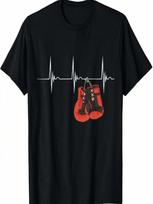 Boxing Gloves Heartbeat EKG Pulse MMA Boxing Kickboxing T-Shirt S įvairiaspalvis