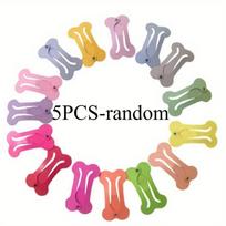 5Pcs Colorful Bone Dog Hairpin Set, Lovely Pet Grooming Hair Clips, Stylish Decorative Accessories for Chihuahua