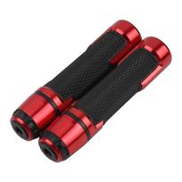 Universal 7/8  22mm Motorcycle Fatbike Grip Cuffs Handle Handlebar CNC For Kawasaki Honda Yamaha Suzuki Ducati Motorbike raudona