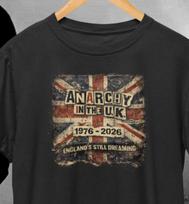 Anarchy In The UK Anniversary Vintage Punk Rock T-Shirt /Retro Pistols Style Tee L