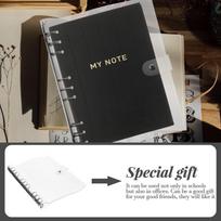 Clear B5 Plastic Binder Notebook Shell Cover for Loose-Leaf Notes Journal Planner Scrapbook Office School Supplies 9 Hole Design China Mainland