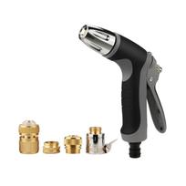 High Pressure Water Spray Gun for Home Use with Multiple Brass Connectors Adjustable Nozzle for Car Washing Garden Watering and Cleaning Tasks One Size