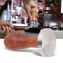 Stainless Steel 51mm Coffee Tamper Wooden Handle Espresso Tamper  Coffee Making