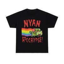 Nyan Apocalypse Zombie Cat Pixel Art Funny Horror Tribute Graphic Unisex T-Shirt Graphic Tee L