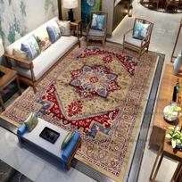 Persian Luxury Rugs for Bedroom Retro Red Home Decor Carpets for Living Room Soft Washable Non-slip Washroom Floor Mats Alfombra 40x120cm