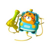 Children Blaster Backpack with Adjustable Straps Tiger Design Outdoor Toy for Kids Summer Activities