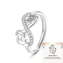 Hot Selling Adjustable Love Mother and Baby Memorial Ring - Niche Gift žiedo spalva