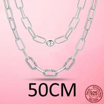 Me Chain Necklace 925 Sterling Silver Link Chain Necklace for Women Me Charms Chain Necklace Fine Jewelry 45CM 50CM