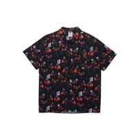 Adidas Originals Trefoil Lobster Print Casual Short Sleeve Shirt Men Tops Black HA4701 XL