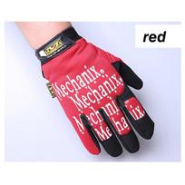 Fashion Full Finger Tactical Mechanic Motociklo pirštinės Neslidžios darbo pirštinės XL raudona
