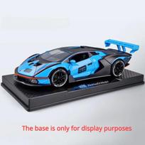 1/32 Lambor SCV12 Sportinio automobilio modelis Žaislas Lydinio liejinys Simuliacinis mastelio transporto priemonė su garsu ir šviesa Dekoratyvinės dovanos berniukui gimtadienio proga mėlyna